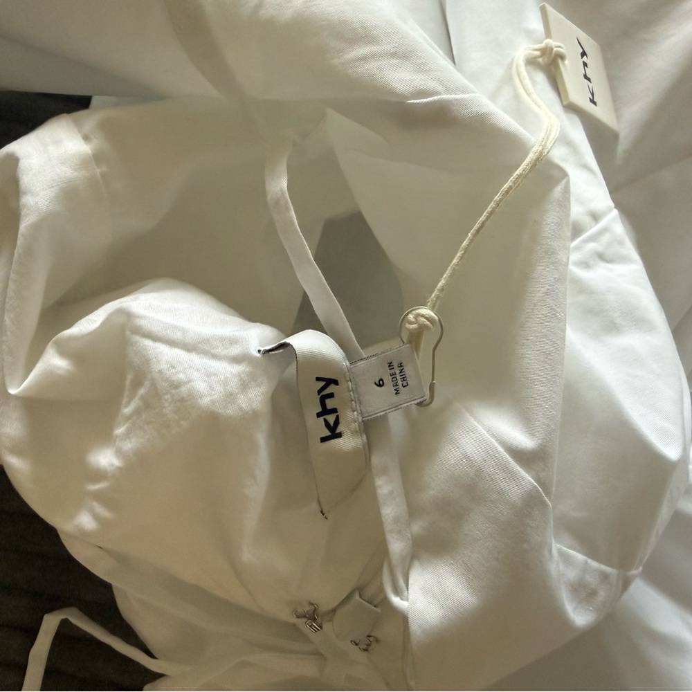 KHY NWT POPLIN LOW BACK MIDI DRESS - Picture 16 of 16